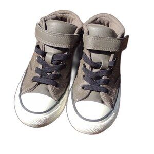 Converse Check Taylor All Star Gray Malden Street Lined Sneakers Size 13 Youth